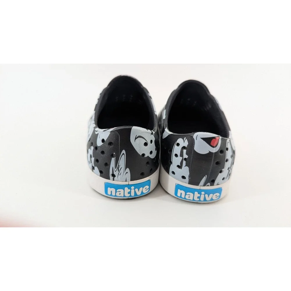 Native Shoes Jefferson Disney Mickey Mouse Black White Slip On Sneakers M3 W5